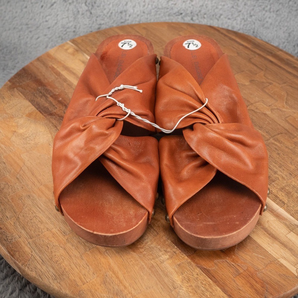 KELSI DAGGER BROOKLYN Sprinter Brown Leather Slide Sandal Size 7.5 - Picture 2 of 6